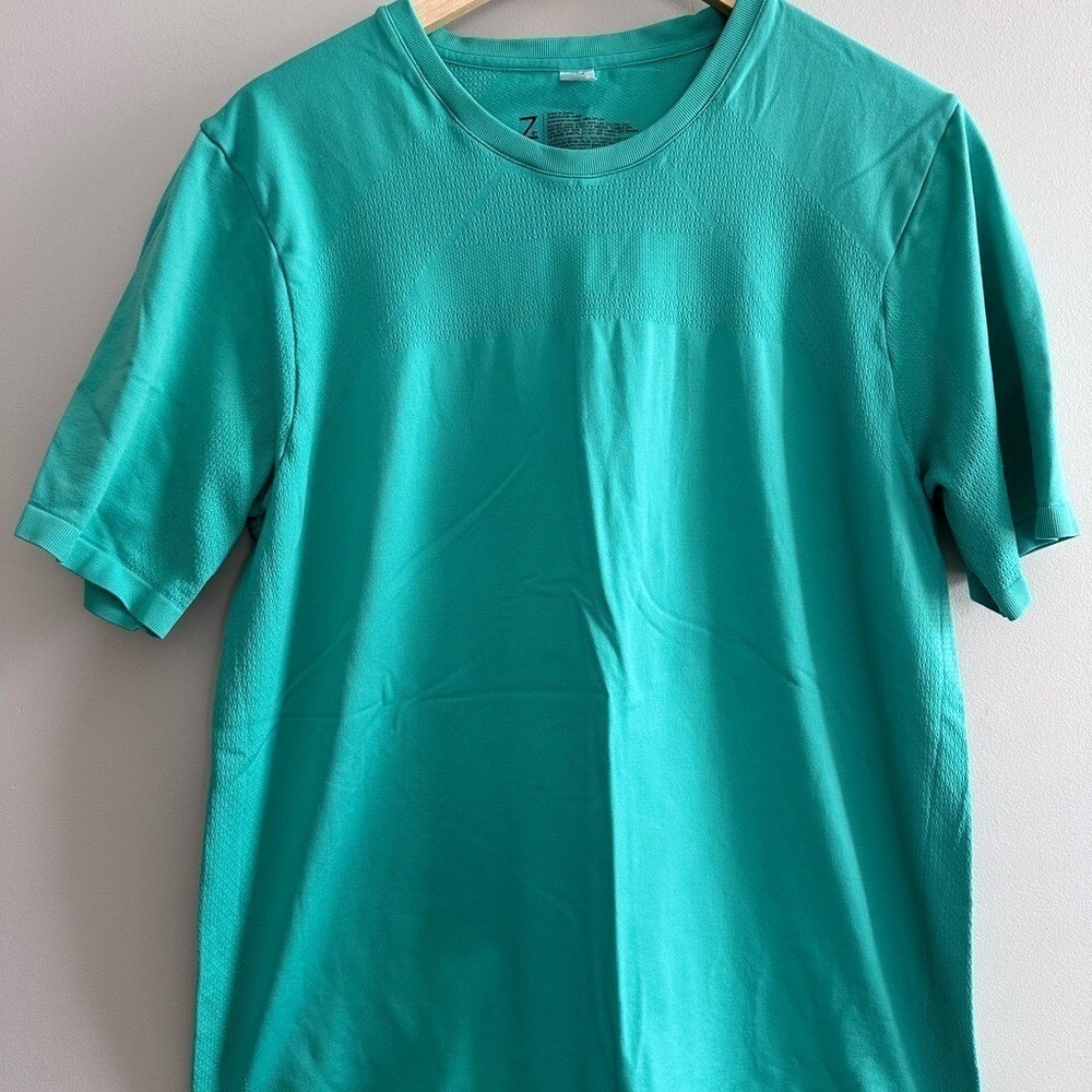 Zella‎ Activewear T-Shirt Mens XL Turquoise Short Sleeve Athletic Top